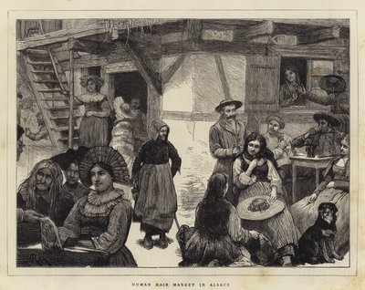 Emberi haj piac Elzászban alkotó: Robert Walker Macbeth