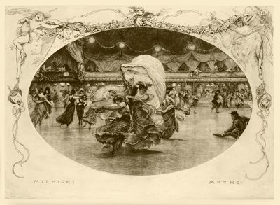Midnight Moths (rézkarc) alkotó: Robert Walker Macbeth