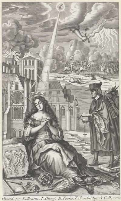 Britannia siratja az ország állapotát, 1682 alkotó: Robert White