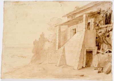 Tájkép, Grottaferrata alkotó: Robert Wilhelm Ekman