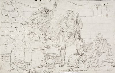 Väinämöinen´s Cut Knee, vázlat alkotó: Robert Wilhelm Ekman