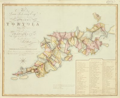 Tortola terve George King felmérése alapján alkotó: Robert Wilkinson