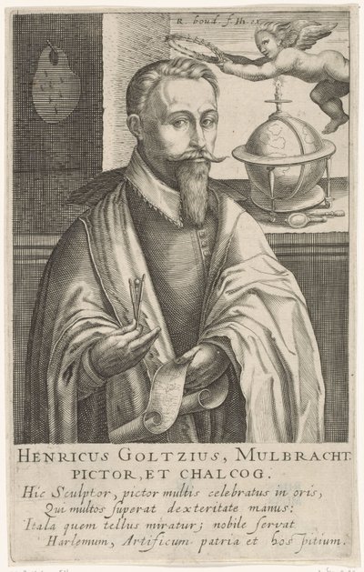 Hendrik Goltzius portréja, 1610 körül (metszet) alkotó: Robert Willemsz de Baudous
