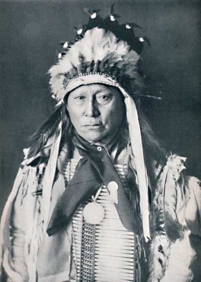 Egy sziú főnök a hadifestményében, 1912 alkotó: Robert Wilson Shufeldt