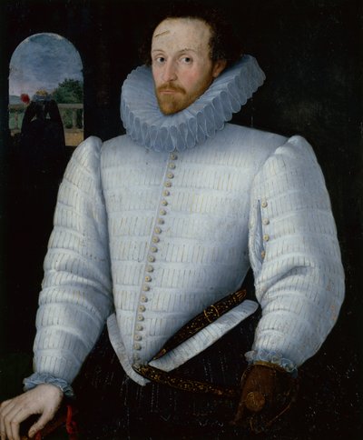 Sir Walter Raleigh portréja (olaj) alkotó: Robert the Elder Peake
