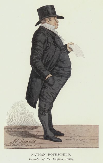 Nathan Rothschild, az Angol Ház alapítója (színes litho) alkotó: Robert the younger Dighton