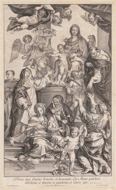 Szűz és gyermek a szentekkel, c. 1720-1730. alkotó: Robert van Audenaerd