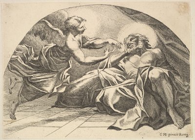 Angyal megjelenik Péternek a börtönben, 1680-1743. alkotó: Robert van Audenaerde