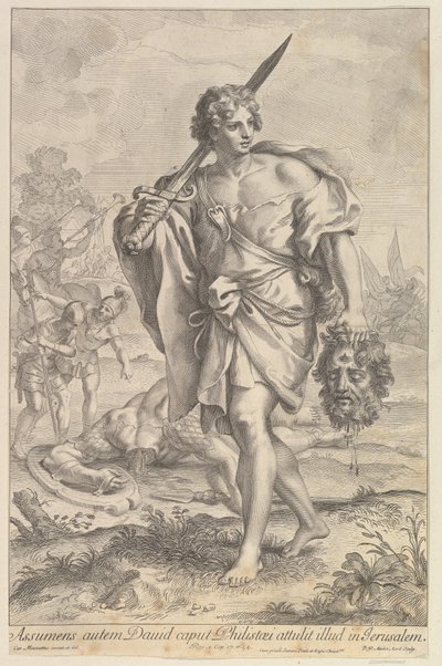 Dávid Góliát fejével, 1680-1743. alkotó: Robert van Audenaerde