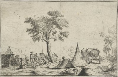 Tábor hegyes sátorral alkotó: Robert van den Hoecke