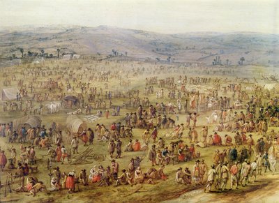 Katonai tábor (olaj, réz) (341904 részlet) alkotó: Robert van den Hoecke