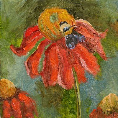Kismet Coneflower, 2023 (olaj, tábla) alkotó: Roberta Murray