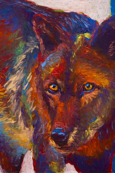 Stare Down, 2019 (olaj, panel) alkotó: Roberta Murray