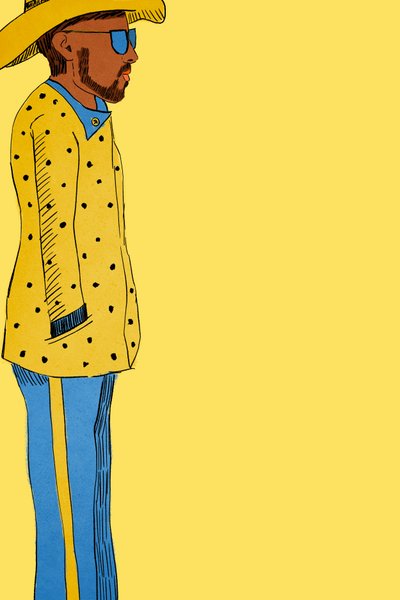 Sárga öltönyös ember, 2022 (digitális) alkotó: Roberta Murray