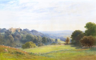 Chirk Castle, Clwyd (akvarell) alkotó: Roberto Angelo Kittermaster Marshall