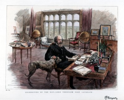 Alfred Lord Tennyson 1809-1892, költő díjas, 1884. alkotó: Roberts