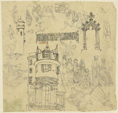 Építészet és figurák alkotó: Rodolphe Bresdin