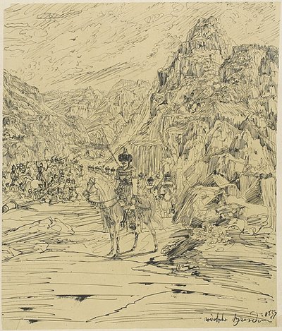 Csata a hegyekben alkotó: Rodolphe Bresdin