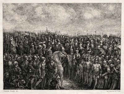Caesar és foglyai, 1878. alkotó: Rodolphe Bresdin