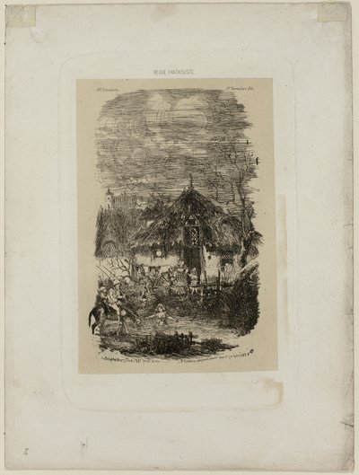 Farm Cottage, a Revue Fantaisiste-ból alkotó: Rodolphe Bresdin