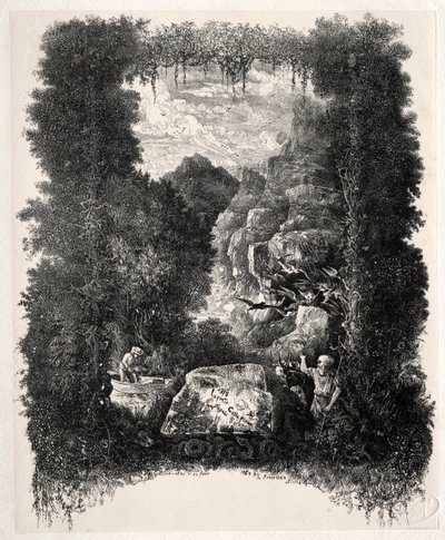 Thierry-Faletans Mesék és mesék első frontképe, 1868. alkotó: Rodolphe Bresdin