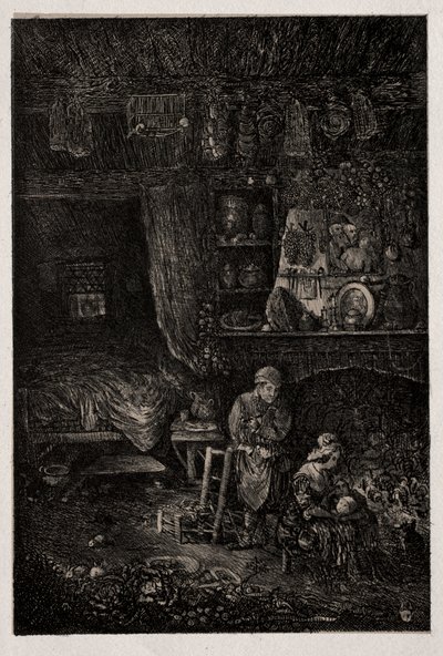 Flamand belső, 1856. alkotó: Rodolphe Bresdin