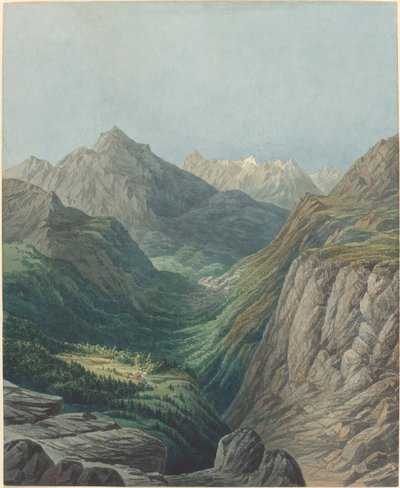 Egy alpesi völgy alkotó: Rodolphe Leon Berthoud