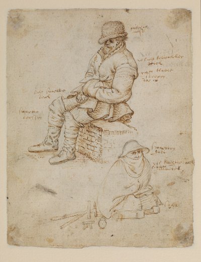 Két ülő figura (fordítva) alkotó: Roelandt Jacobsz. Savery