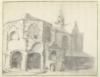 Kilátás a Jeruzsálemkapelre és a Sint Olofskapelre, Amszterdam alkotó: Roelant Roghman (attributed to)