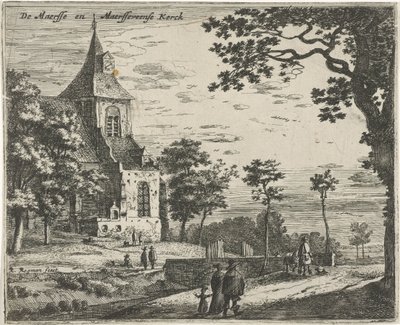 Maarsseveen templom De Masse és Maarsseveense Kerck (cím az objektumon) Tájak Hollandia és Utrecht tartományában (sorozat címe) alkotó: Roelant Roghman