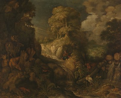 Illést a hollók táplálják alkotó: Roelant Savery (workshop of)