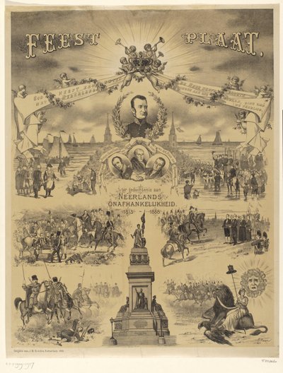 Ünnepi tábla Hollandia függetlenségének emlékére, 1813-1888 (cím a tárgyon) alkotó: Roelof Raar