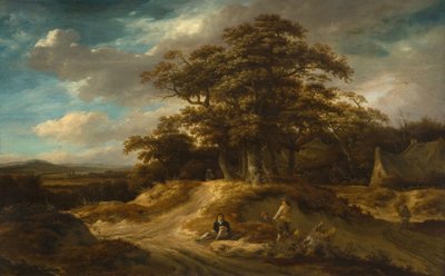 Utazók egy falu szélén, 1680. alkotó: Roelof Van Vries