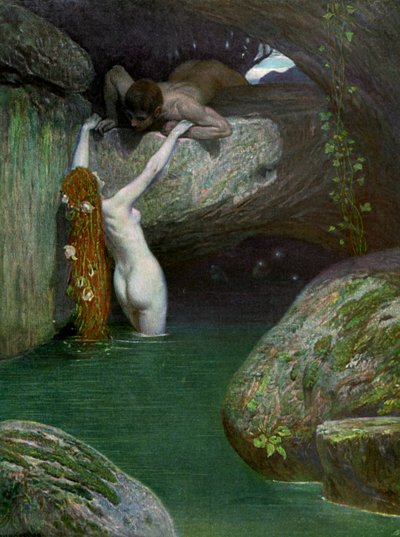 "A barlangban", 1902-1903. alkotó: Roessler