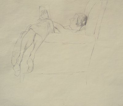 Nina Hamnett Reading, 1917 körül alkotó: Roger Eliot Fry