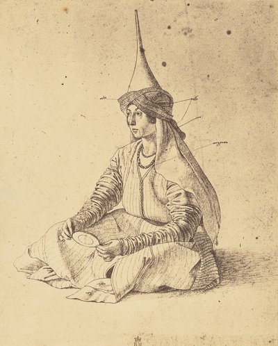 [Ülő török nőt ábrázoló rajz Gentile Bellinitől] alkotó: Roger Fenton