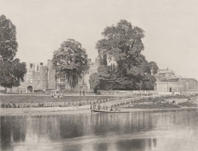 Hampton Court a Temzén alkotó: Roger Fenton