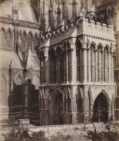 Lincoln katedrális: A galileai tornác, c. 1857. alkotó: Roger Fenton