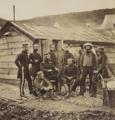 A 4. könnyű dragonyosezred tisztjei alkotó: Roger Fenton