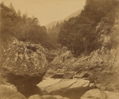Sziklák a Lwgwyben: Bettws-y-Coed. alkotó: Roger Fenton