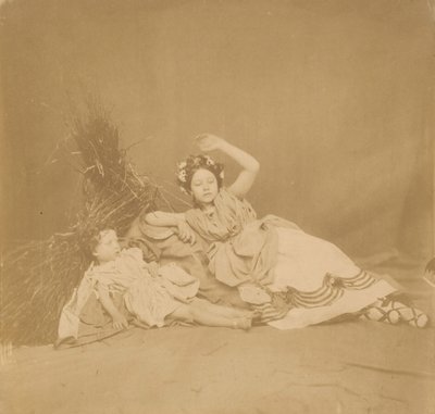 Királyi gyerekek az évszakok táblájában, 1854. alkotó: Roger Fenton