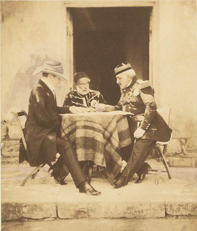 A Mamelon elfoglalásának reggelén tartott haditanács alkotó: Roger Fenton