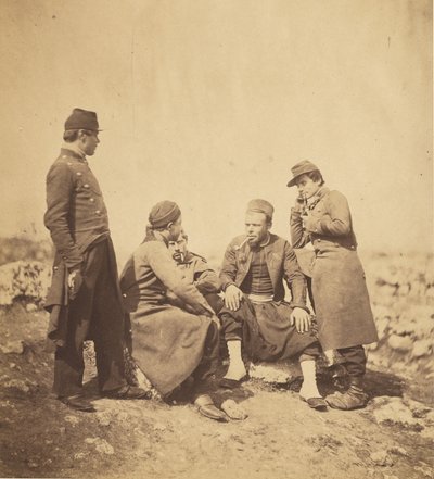 Zuávok és sorgyalogosok alkotó: Roger Fenton