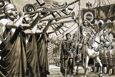 Caligula átlovagol a Nápolyi-öblön alkotó: Roger Payne