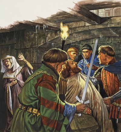 Vadászat I. Jakab skót királyra (1394-1437) (gouache, papír) alkotó: Roger Payne