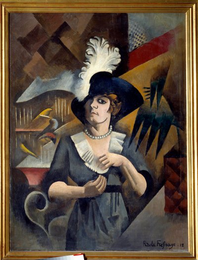 Alice portréja a nagy kalapban. Roger De La Fresnaye festménye (1885-1925) alkotó: Roger de La Fresnaye