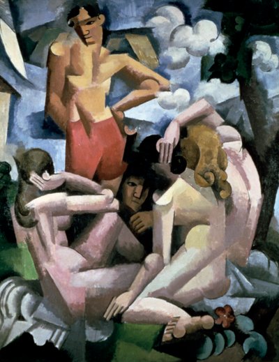 A fürdőzők, 1912. alkotó: Roger de La Fresnaye