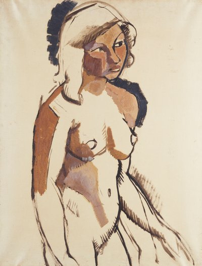 Az olasz lány, háromnegyed hosszú, jobbra nézve; Az olasz nő, háromnegyed nézet jobbra nézve, 1910-11 alkotó: Roger de La Fresnaye