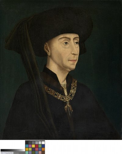 Jó Fülöp portréja (olaj a táblán) alkotó: Rogier van der (after) Weyden