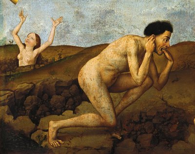Átkozott a pokol felé, az Utolsó ítélet oltárképe részlete alkotó: Rogier van der Weyden
